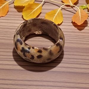 BAMBOO HAND PAINTED POLISHED RARE NEW SIZE 5 RING UNIQUE BOUTIQUE